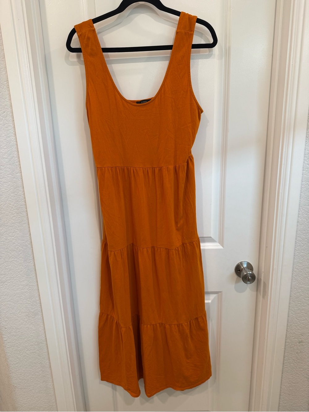 J Crew Sleeveless Tiered Orange Women’s Dress